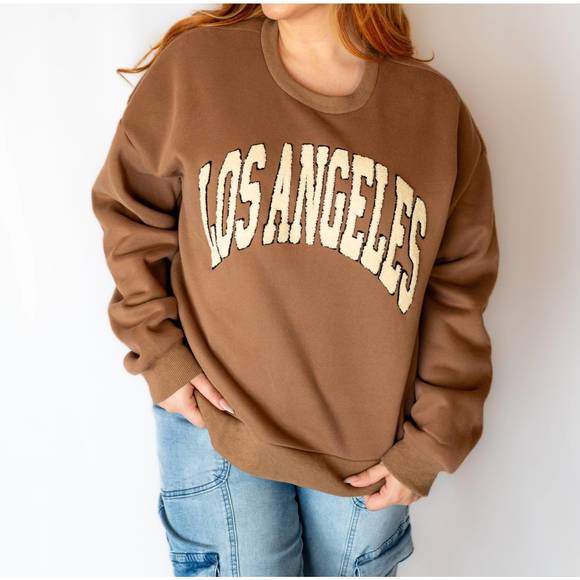 MIOU MUSE Tops - NEW MIOU MUSE los angeles sweatshirt in straw
